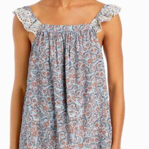 Fever Printed Off The Shoulder Rayon Tank Top Size Large